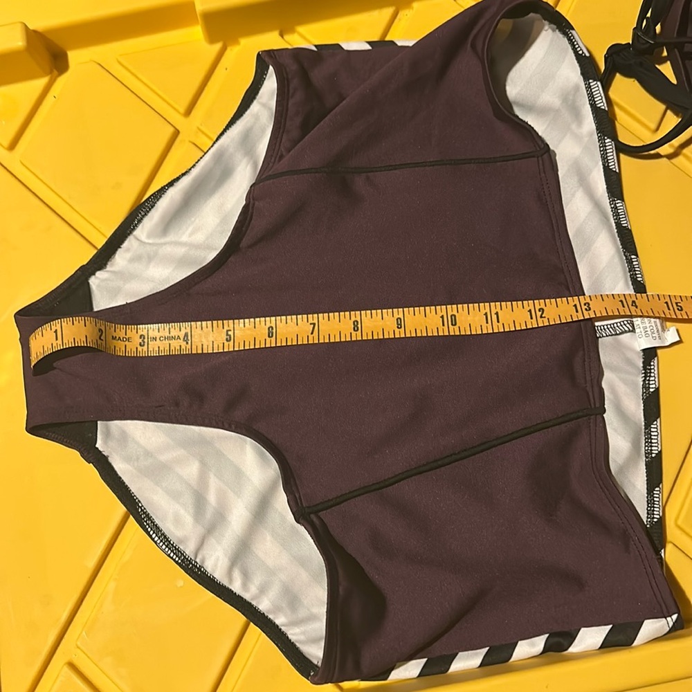 Nettle’s Tale black/white/purple bikini swimsuit - Picture 8 of 8